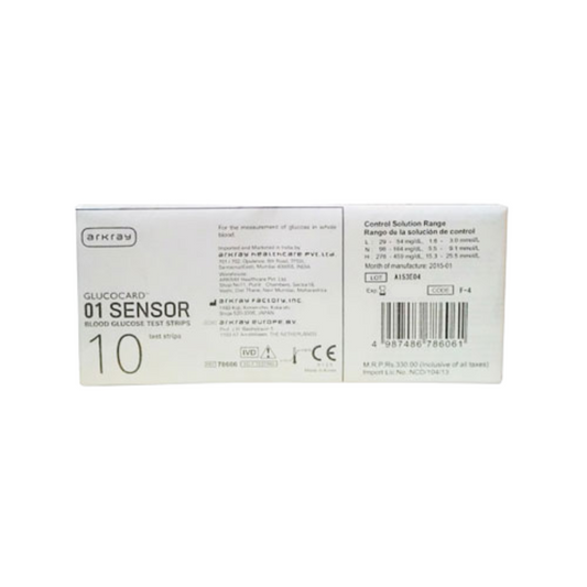 Glucocard 01 sensor for mini /mini plus - 10s ALU Pack Arkray