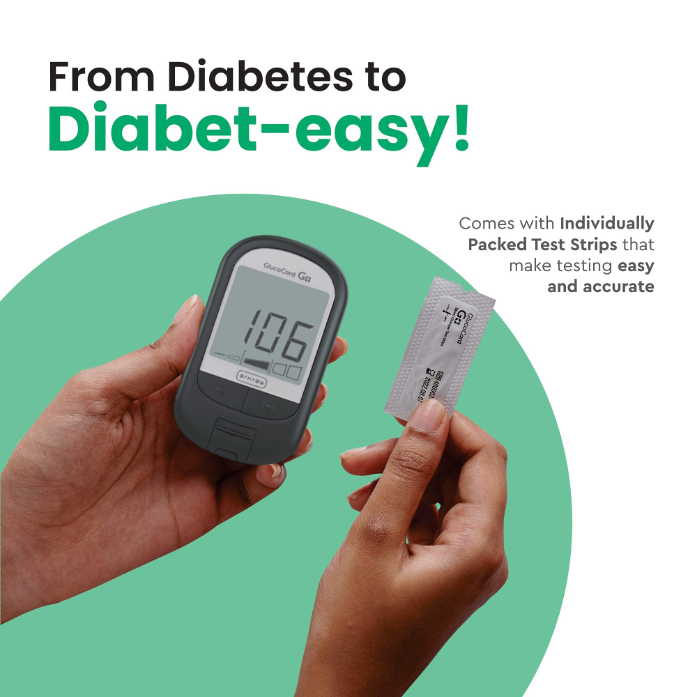 Free Glucocard G+ Device with 25 ALU Strip Pack Arkray