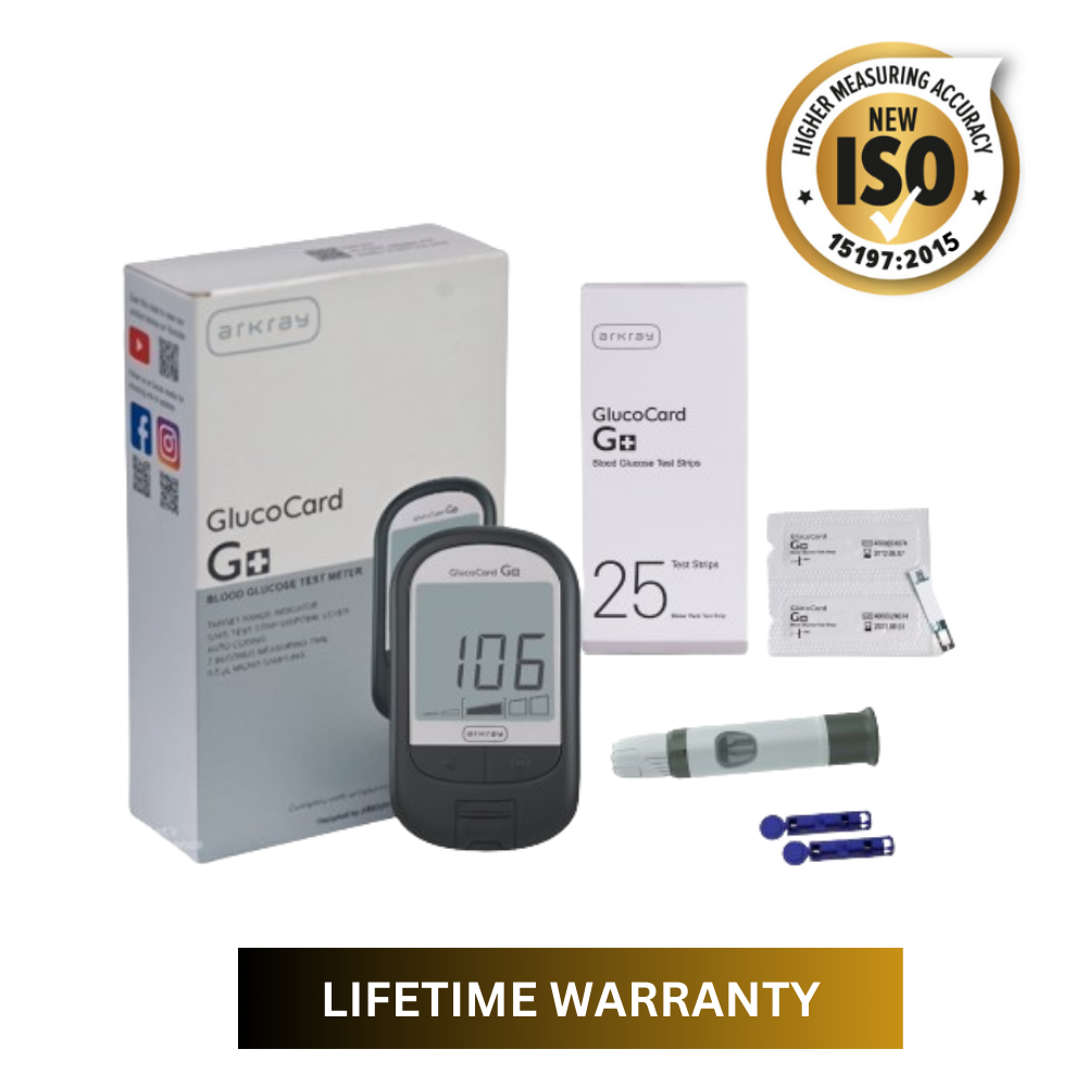Glucocard G+ Kit with 10 Strips Pack | Blood Glucose Meter For Diabetes Arkray