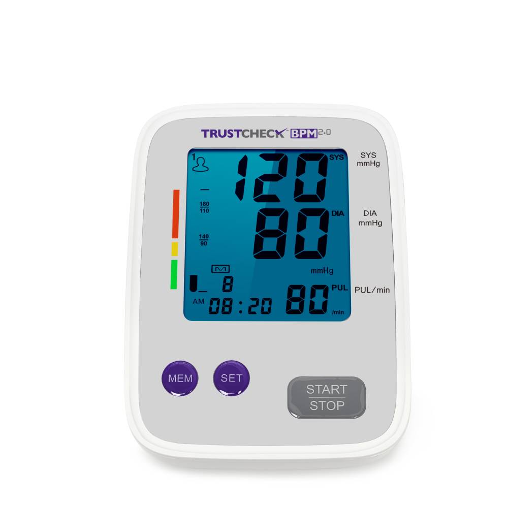 Trustcheck BPM 2.0 Digital Blood Pressure Monitor With USB Port, Talking Feature, Universal Cuff 1+4 Yr Warranty Arkray