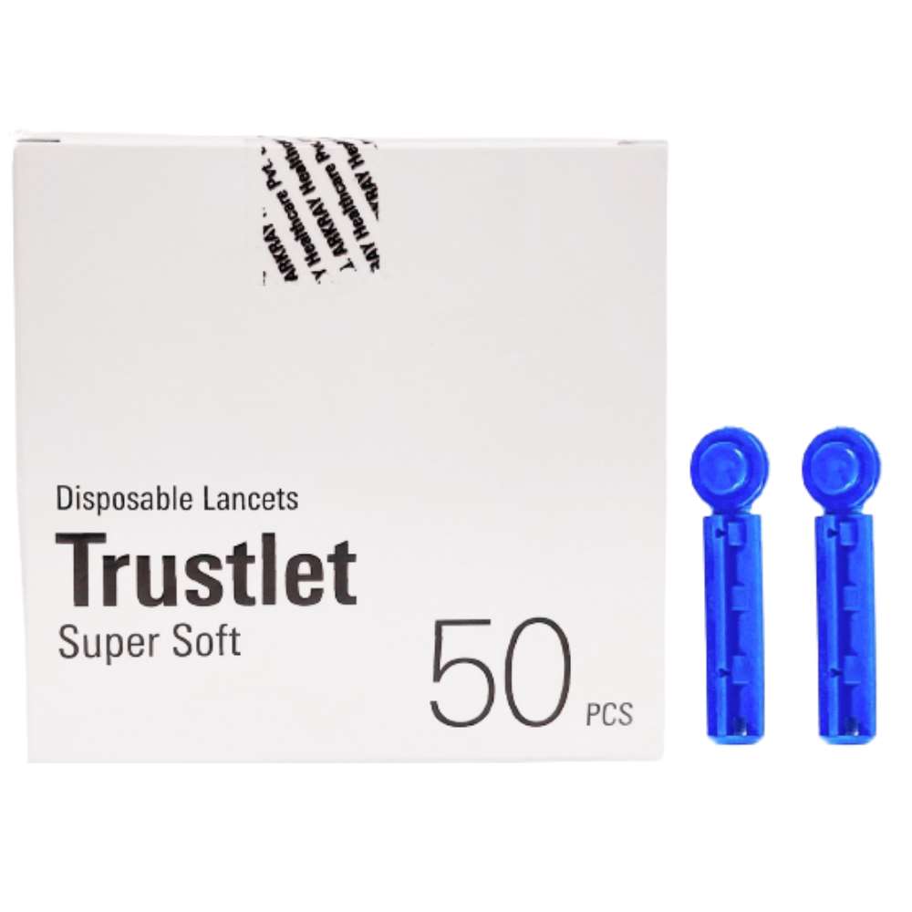 ARKRAY Trustlet 50 Disposable Sterile Lancets For Glucose Monitor Arkray