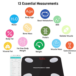 Trustcheck Digital Bluetooth Fitness body composition analyzer monitor with 13 Parameters Arkray