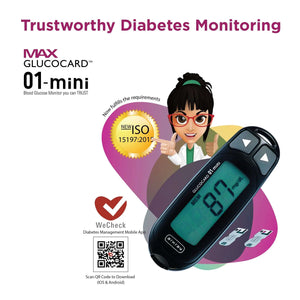 ARKRAY Max Glucocard 01-Mini - Blood Glucose Monitoring Kit | Reliable Diabetes Monitoring Arkray Inc