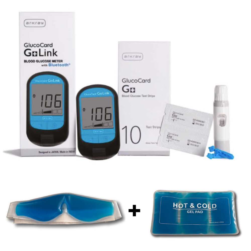 Bluetooth Blood Glucose Monitor with Free 10 Strips & Relax relief Kit Arkray
