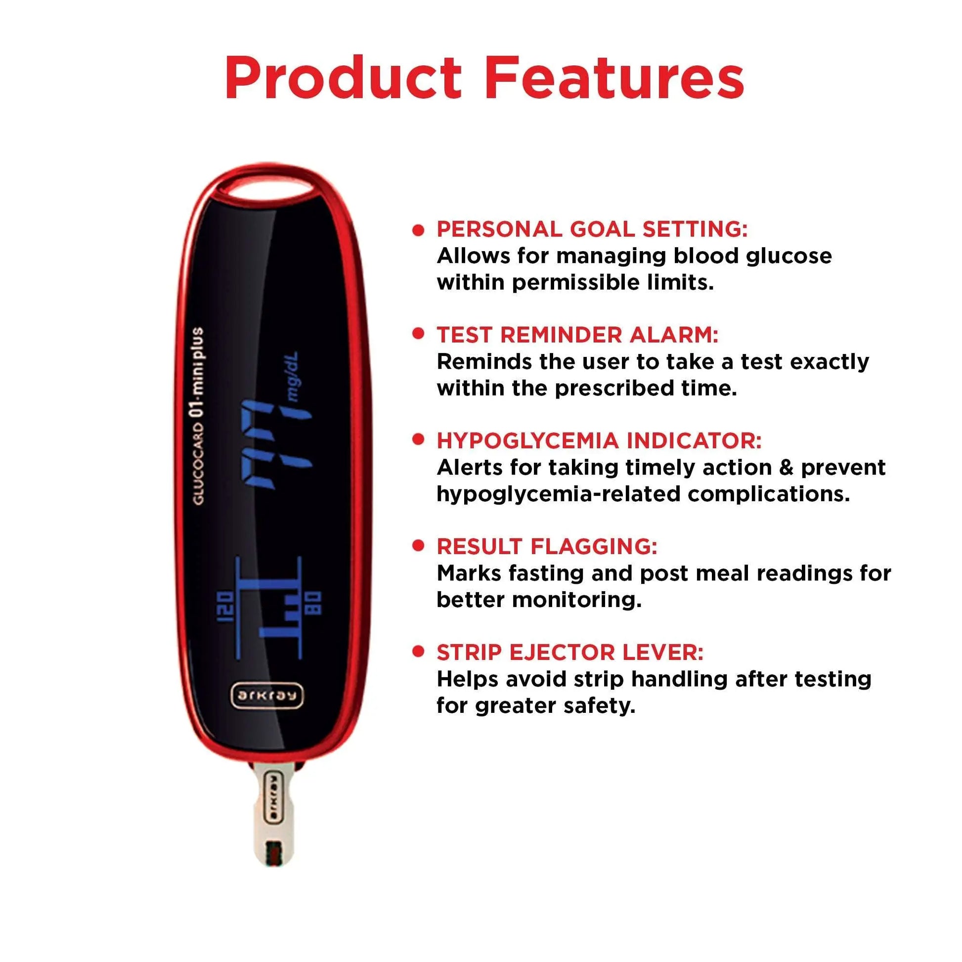 Glucocard 01-Mini Plus - Blood Glucose Monitoring Kit Arkray Inc