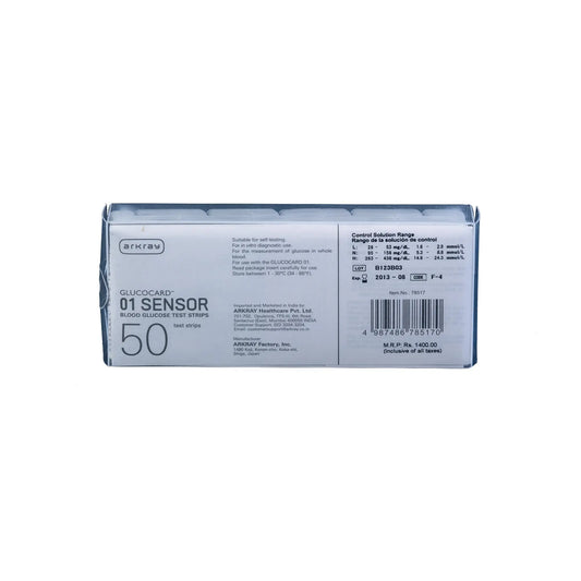 Glucocard 01 sensor for mini /mini plus - 50s ALU Pack Arkray