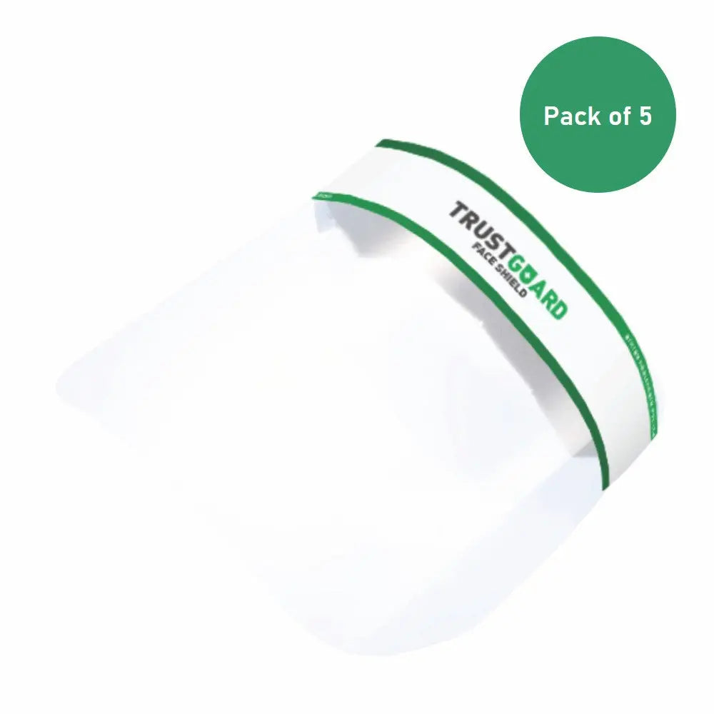 TrustGuard Face Shield, Face Protective Gear - Pack of 5 Arkray