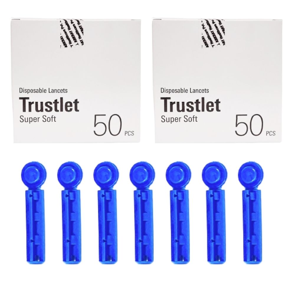 ARKRAY Trustlet Disposable Sterile 100 Lancets For Glucose Monitor Arkray