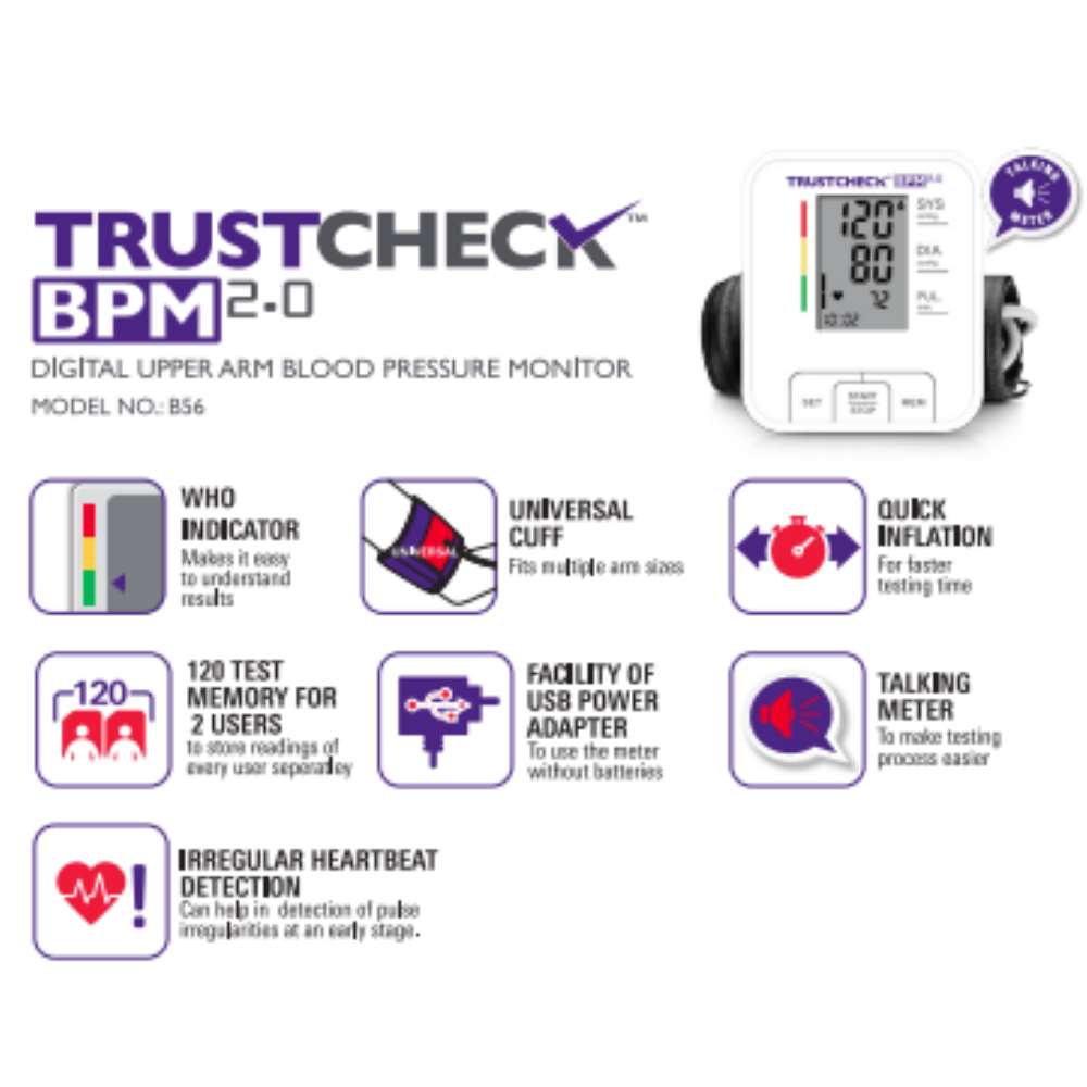 TRUSTCHECK Body Composition Analyzer & Blood Pressure Monitor 2.0 Combo Arkray