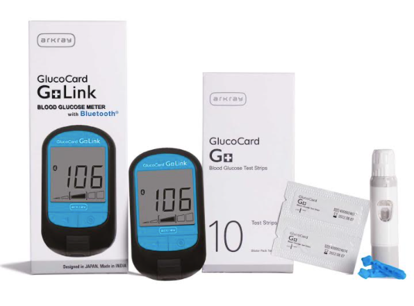 Bluetooth Blood Glucose Monitor with Free 10 Strips & Relax relief Kit Arkray