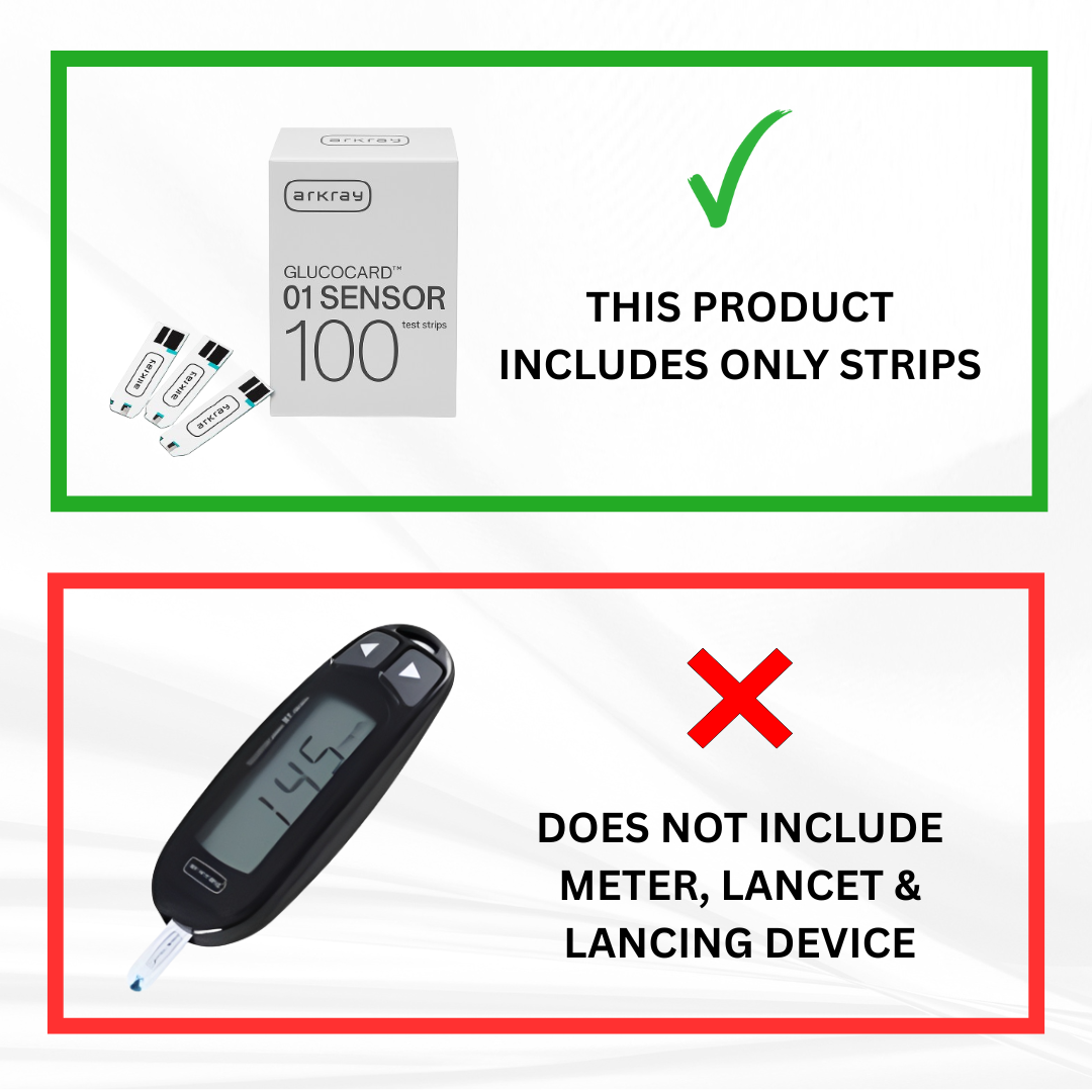 Glucocard 01 Sensor - 100 strips ARKRAY HEALTHCARE PVT LTD, MUMBAI, INDIA