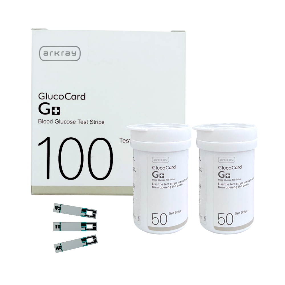 ARKRAY GlucoCard G+ Blood Glucose Test Strips 100 Strips pack - Bottlepack Arkray