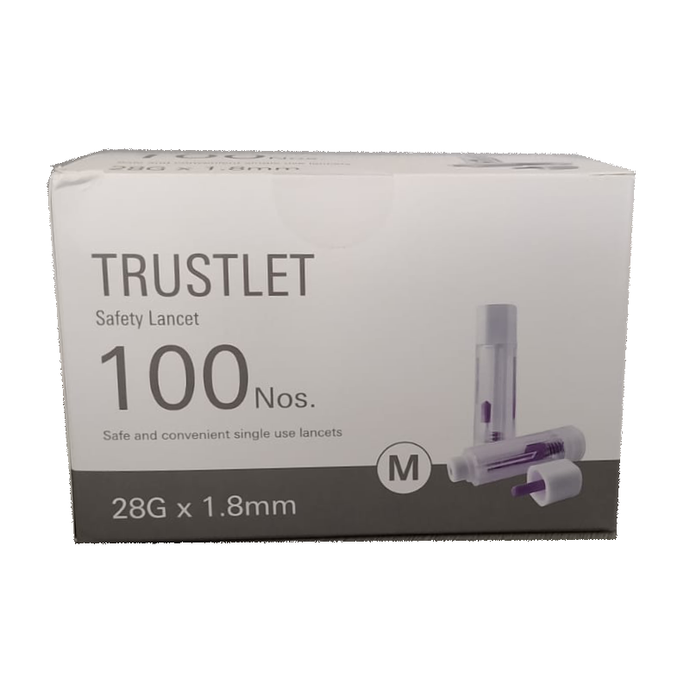 Trustlet Safety Lancet 100 Nos. For single use. Arkray
