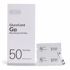 ARKRAY Glucocard G+ 50 strips with 50 Lancets Combo For Blood Glucose Monitor Arkray