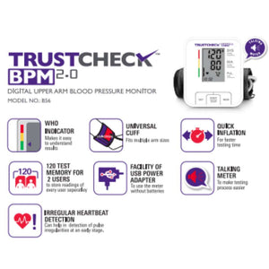 TRUSTCHECK Body Composition Analyzer & Blood Pressure Monitor 2.0 Combo Arkray